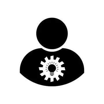 Flat user icon vector illustration on white background Stock Illustration