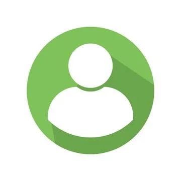 Flat user icon vector illustration on color background Stock Illustration