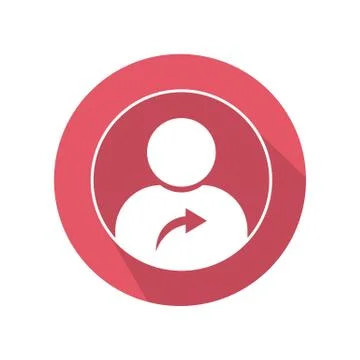 Flat user icon vector illustration on color background Stock Illustration