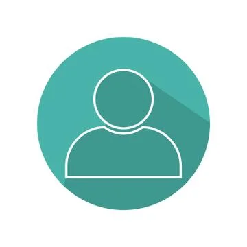 Flat user icon vector illustration on color background Stock Illustration