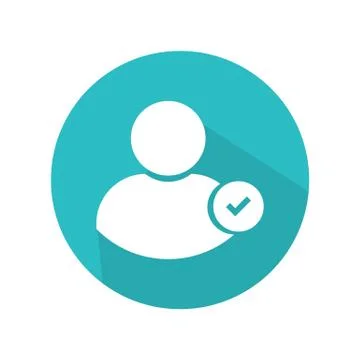 Flat user icon vector illustration color background 스톡 일러스트