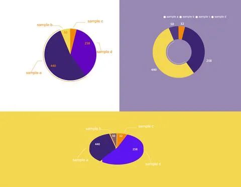 Flat user interface ui of pie chart Stock Illustration