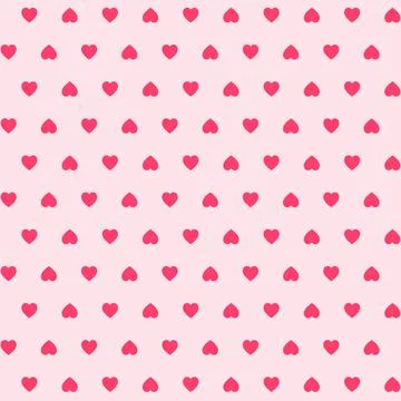 Flat valentines day pattern collection with hearts on pink background. Stock Illustration
