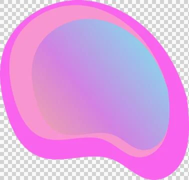 Flat vector abstract fluid blob floating on transparent background showcasing Stockillustratie