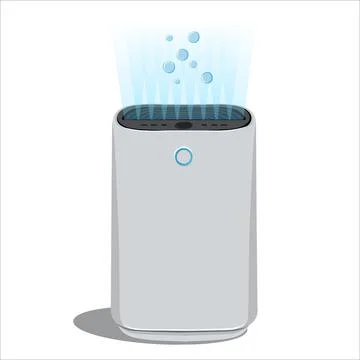 Flat vector air purifier. A device for cleaning and humidifying air for the h Stock Illustration