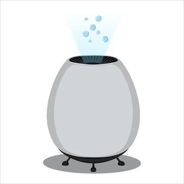 Flat vector air purifier. A device for cleaning and humidifying air for the h Stock Illustration