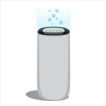 Flat vector air purifier. A device for cleaning and humidifying air for the h Stock Illustration