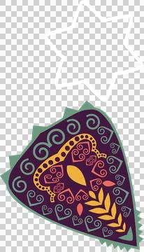 Flat vector art is floating on transparent background, showing star outline and Stock Illustration