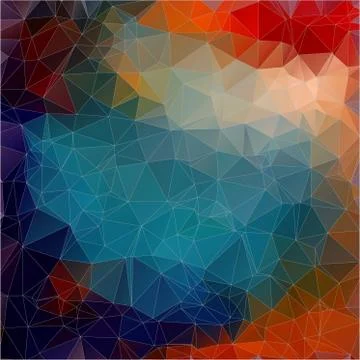 Flat Vector background. Multicolor triangle wallpaper Stock Illustration