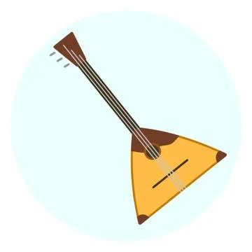 Flat vector balalaika icon Stock Illustration