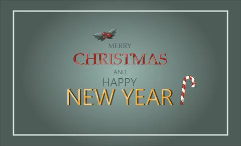 Flat vector banner Merry Christmas. Cartoon Christmas template with festive Stock Illustration