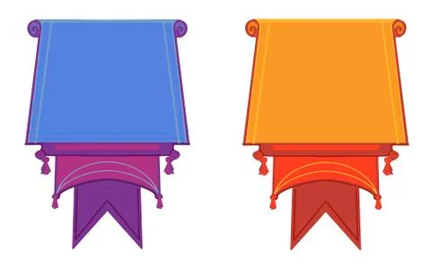 Flat vector banners flat isolated on white background Stock Illustration
