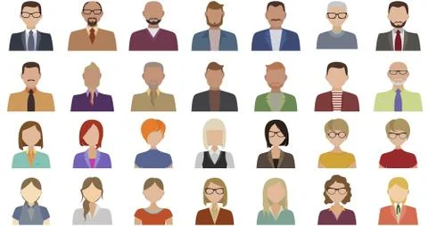 Flat vector characters Stock Illustration