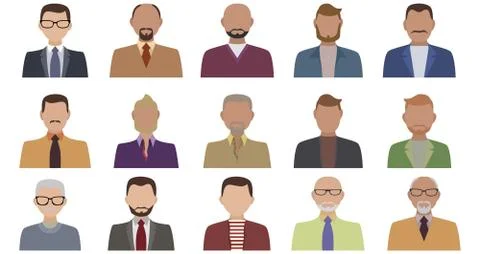 Flat vector characters Stock Illustration