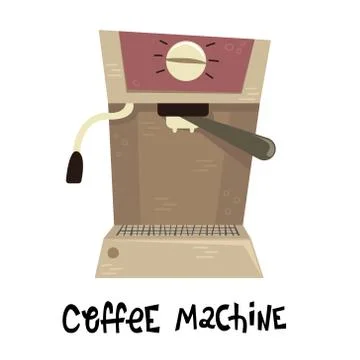 Flat vector coffee machine. Alternative methods of brewing coffee. Coffee cul Stock Illustration