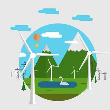 Flat vector concept illustration for ecology Flat concept vector illustrat... Stock Photos