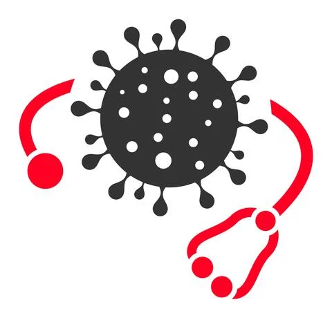 Flat Vector Covid Medicine Icon Stock Illustration