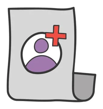 Flat vector design of add user icon. Stock Illustration