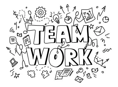 Flat vector design doodle illustration concept for business Stock Illustration