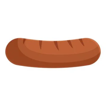 Flat vector design of a grilled hot dog, ideal for menu graphics and food Stock Illustration