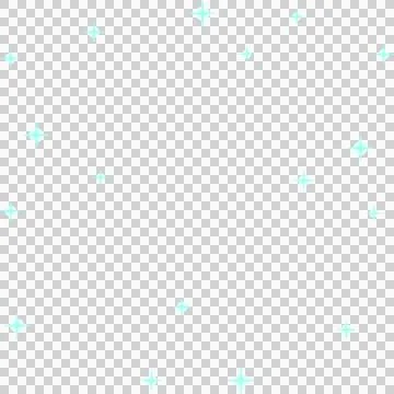 Flat vector design mint star glints are scattering across transparent field, Illustration