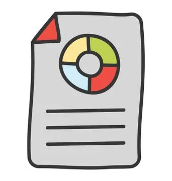 Flat vector design of pie chart icon. Stock Illustration