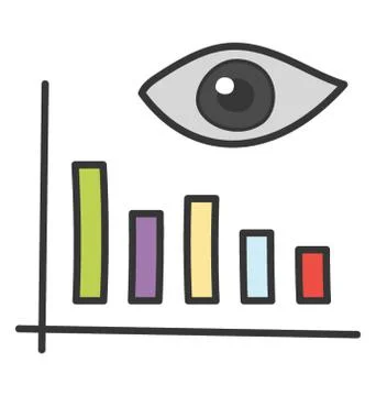 Flat vector design of predictive analytics icon. Illustrazione stock
