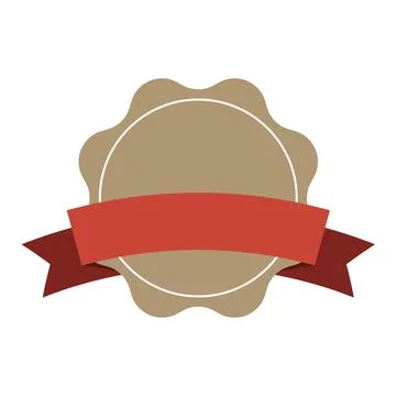 Flat vector design shape Label starburst icon Blank certificate logo, sunbu.. Illustrazione stock