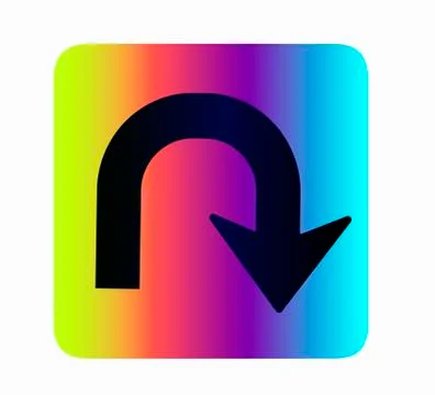 Flat vector down arrow button Stock Illustration