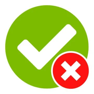Flat Vector False Positive Icon Stock Illustration
