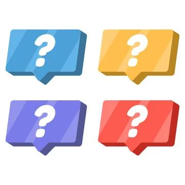 Flat vector of FAQ question bubble icon, question mark, user support. Stock Illustration