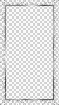 Flat vector frosted frame is showing silver border and muted teal center on イラスト素材