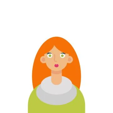 Flat Vector Girl Student Stock Illustration