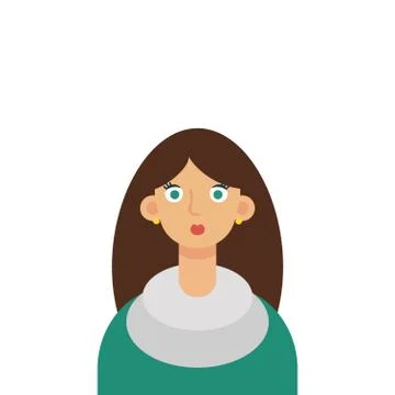 Flat Vector Girl Student Stock Illustration