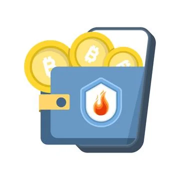 Flat vector of hot crypto wallet, online cryptocurrency storage. Stock-Illustration