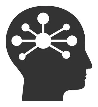 Flat Vector Human Intellect Icon Stock Illustration