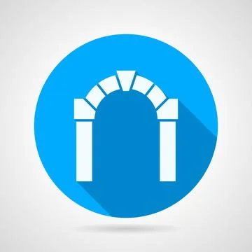 Flat vector icon for architecture Flat circle blue vector icon with white ... Stock Photos