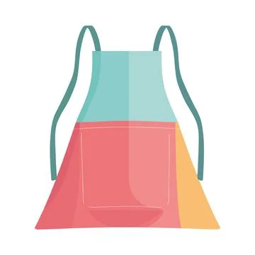 Flat vector icon colored apron Stock Illustration