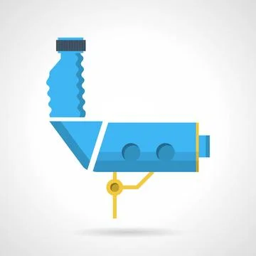 Flat vector icon for colposcope Flat color vector icon for blue equipment ... 写真素材