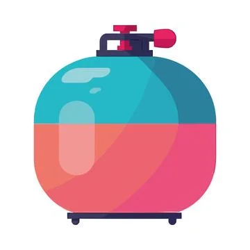 Flat vector icon design of gas container Stock Illustration