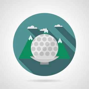 Flat vector icon for golf ball Stock Illustration