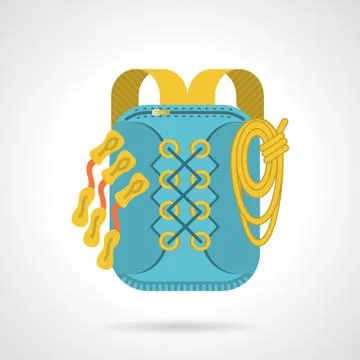 Flat vector icon for hike backpack Stock Illustration