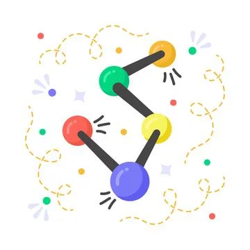This flat vector icon of a horseshoe magnet with a lightning bolt inside Stockillustratie