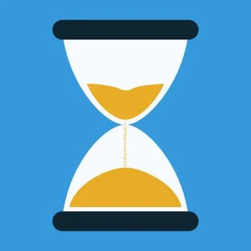 Flat vector icon of hourglasses Stock Illustration