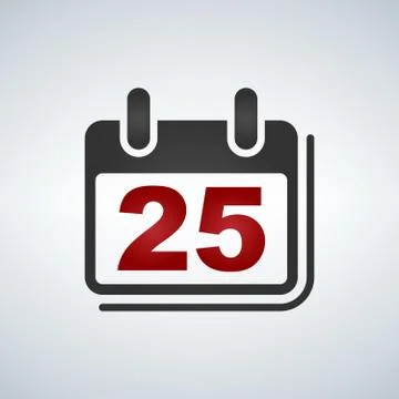 Flat Vector icon - illustration of Christmas calendar icon isolated on white Stock Illustration