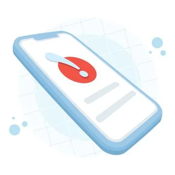 Flat vector icon illustration of smartphone scam warning Stock Illustration