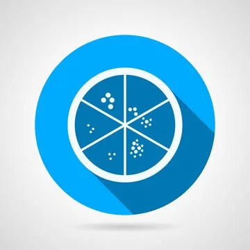 Flat vector icon for laboratory. Petry dish Round blue flat vector icon wi... Stock Photos
