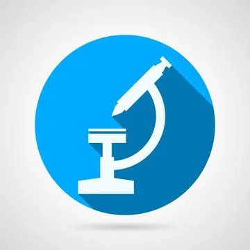 Flat vector icon for microscope Single blue flat vector icon with white si... Foto stock