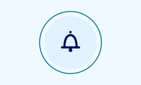 Flat vector icon: nature, bell, creative, editable, vector, abstract Stock Illustration