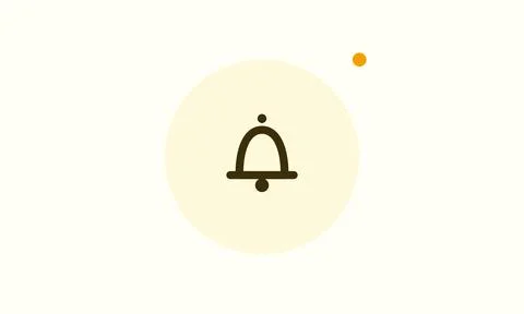 Flat vector icon: pertanian, bell, creative, editable, vector, abstract Stock Illustration